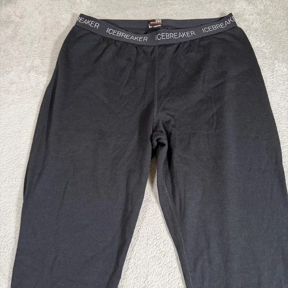 Icebreaker Merino 260 Leggings Womens Large Black Bodyfit Base Layer Thermal - Picture 3 of 10